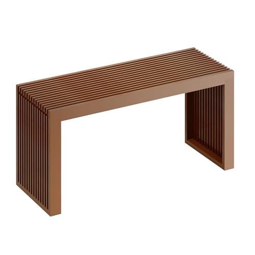 Image of APRTAT Bamboo Dining Bench 35-Inch Indoor Wood Shoe Rack Bench for Entryway
