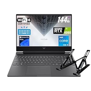 HP 15.6″ 144Hz Gaming Laptop, Intel i5-12500H (12-cores, Beat i7 12650H), NVIDIA RTX 4060 GPU, 16GB RAM, 512GB PCIe Gen4 NVMe SSD, Windows 11 Pro, Bundled Cooling Bracket