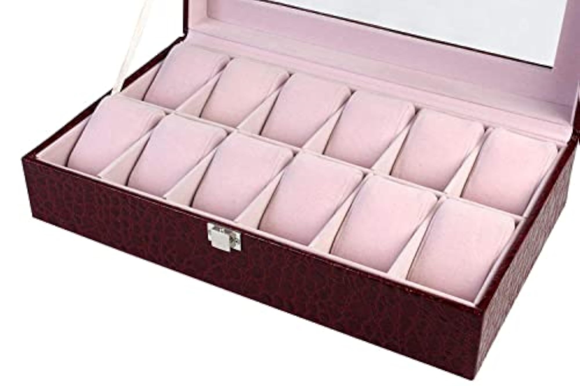 12 Grids Faux Leather Watch Box Organizer