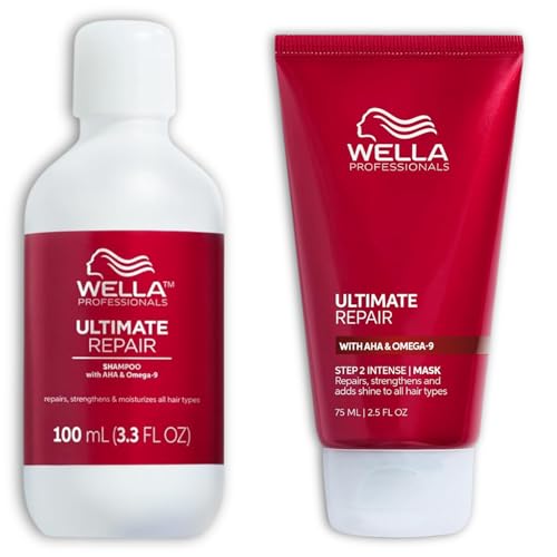 Wella Ultimate Repair Shampoing 100ml & Masque 75ml pour la réparation des cheveux abîmés