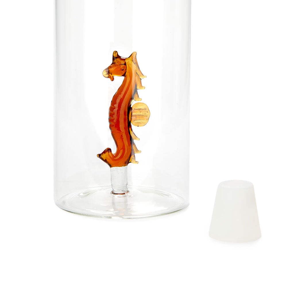 Balvi - Atlantis Seahorse Bottiglia di Vetro per l'acqua. Ha all'Interno la Figura di Un Cavalluccio