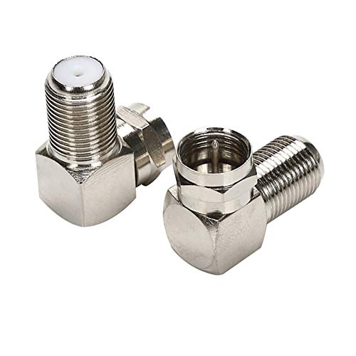 Conector coaxial F ángulo recto macho a hembra x2 miniatura 5