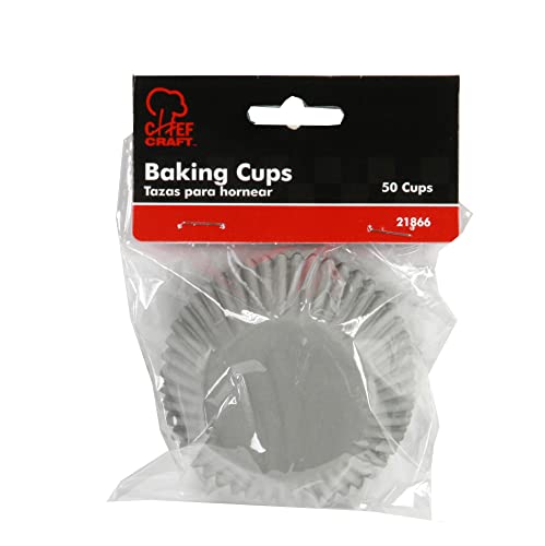 Image of Chef Craft Classic Cupcake Liners, 50 Count, Gray