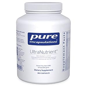 Pure Encapsulations UltraNutrient – Minerals & Multivitamins – Supports Liver & Heart Health* – Supplement for Antioxidants – with Vitamin C, CoQ10 & More – Gluten Free – 360 Capsules