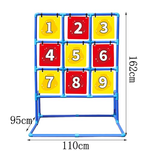 Set da gioco per lanciare e catturare, design staccabile e portatile con 8 dischi volanti e borsa portaoggetti, perfetto per interni, esterni, campeggio, spiaggia e attività sul prato