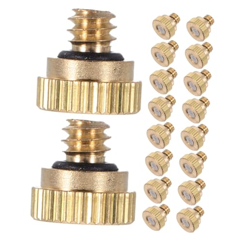 FUTUREORYY 18個ブラスミストノズル 低圧?化スプレーヤー 園芸用散水ホースノズル 温室潅水用噴霧ヘッド 耐久性高く多用途対応