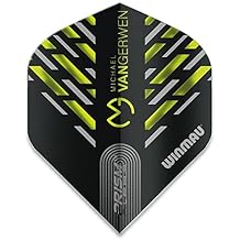 Winmau Prism Alpha Pro Player Michael Van Gerwen Dart Flights, MvG Green 180, 100 Micron Extra Strong 3 Sets - 9 Flights