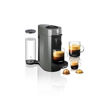 Nespresso Vertuo Plus Single Serve Coffee and Espresso Machine by De'Longhi, Grey