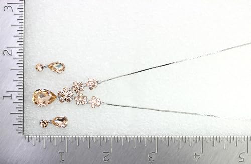 Image of Faship Gorgeous Rhinestone Crystal Floral Necklace Earrings Set