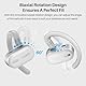 TOZO O2 Open Ear Kopfhörer 5.3 Bluetooth Kopfhörer mit DSP Noise Cancelling, 42 Std Kabellose Kopfhörer, Biaxiales Ohrbügel Design,Langanhaltender Komfort, Kristallklare Anrufe beim Autofahren,Weiß