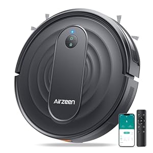 Airzeen Robot Vacuum – Robotic Vacuum Cleaner with Carpet Boost, 120Mins Max, Customized Cleaning, Vacuum Robot for Self-Charge, Remote/App/Alexa Control for Pet Hair/Hard Floor/Low-Pile Carpet, R7
