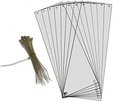 Pet Cage Liner 14" x 4.5" with Holes Zip Ties Urine Guard Pack of 8 Flexible Clear Sheet Rabbit Guinea Pig Side Lining Habitat Siding No Mess Protection Cage Edge Liners By Marketing Holders