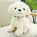 Simulazione Teddy Dog ​​Lady, Peluche Barboncino, Bambola con soffice Animale per Regalo di Natale Cane Bianco 40cm
