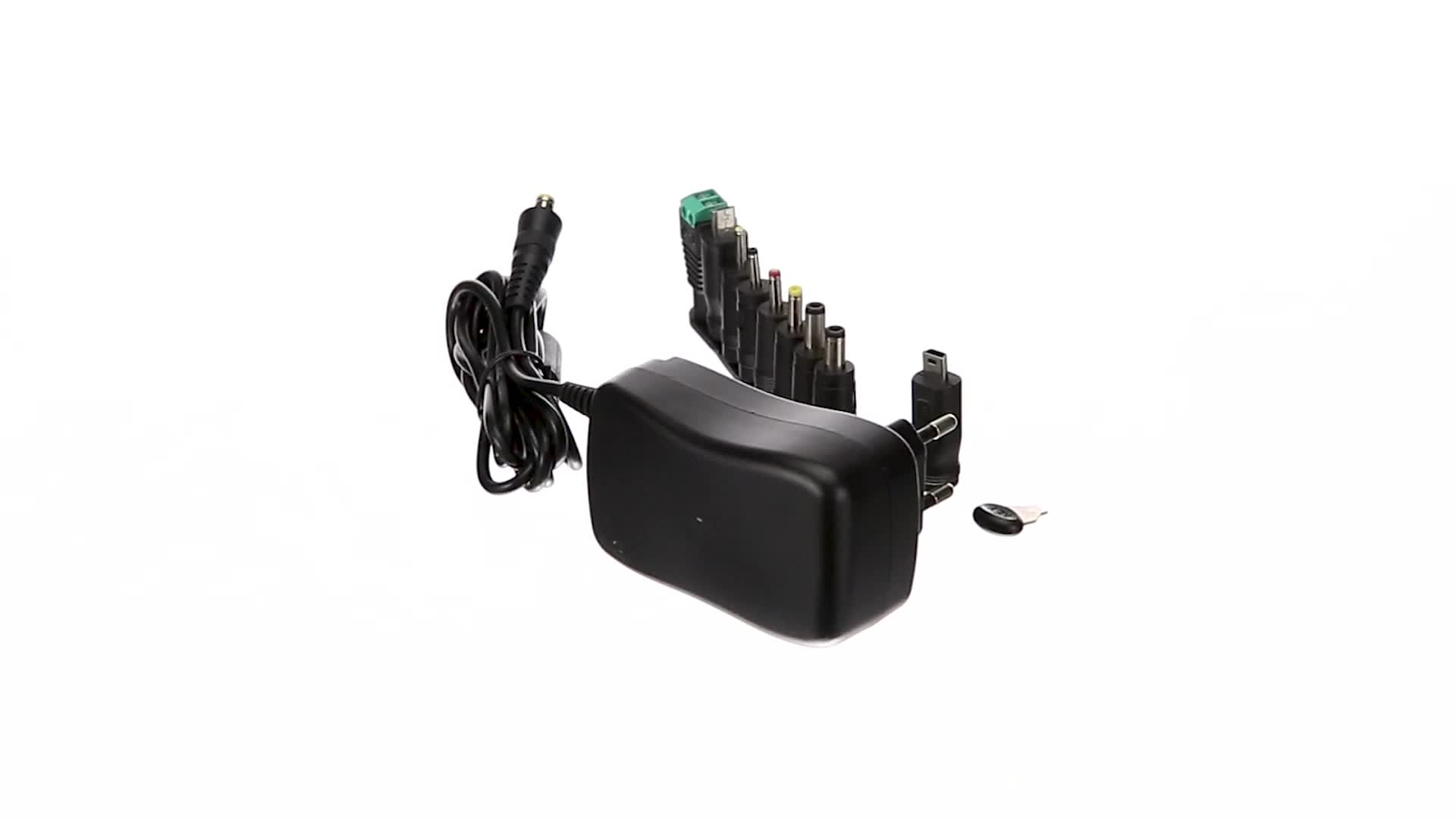 PChero Alimentatore Universale 30W Con 9 Punta DC E Porta USB – 3V-12V Per Elettronica Domestica