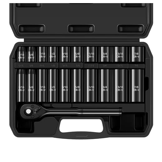 Reniteco 21 PCS 3/8" Drive Socket Set SAE Deep Shallow Sockets 72 Tooth Ratchet Wrench