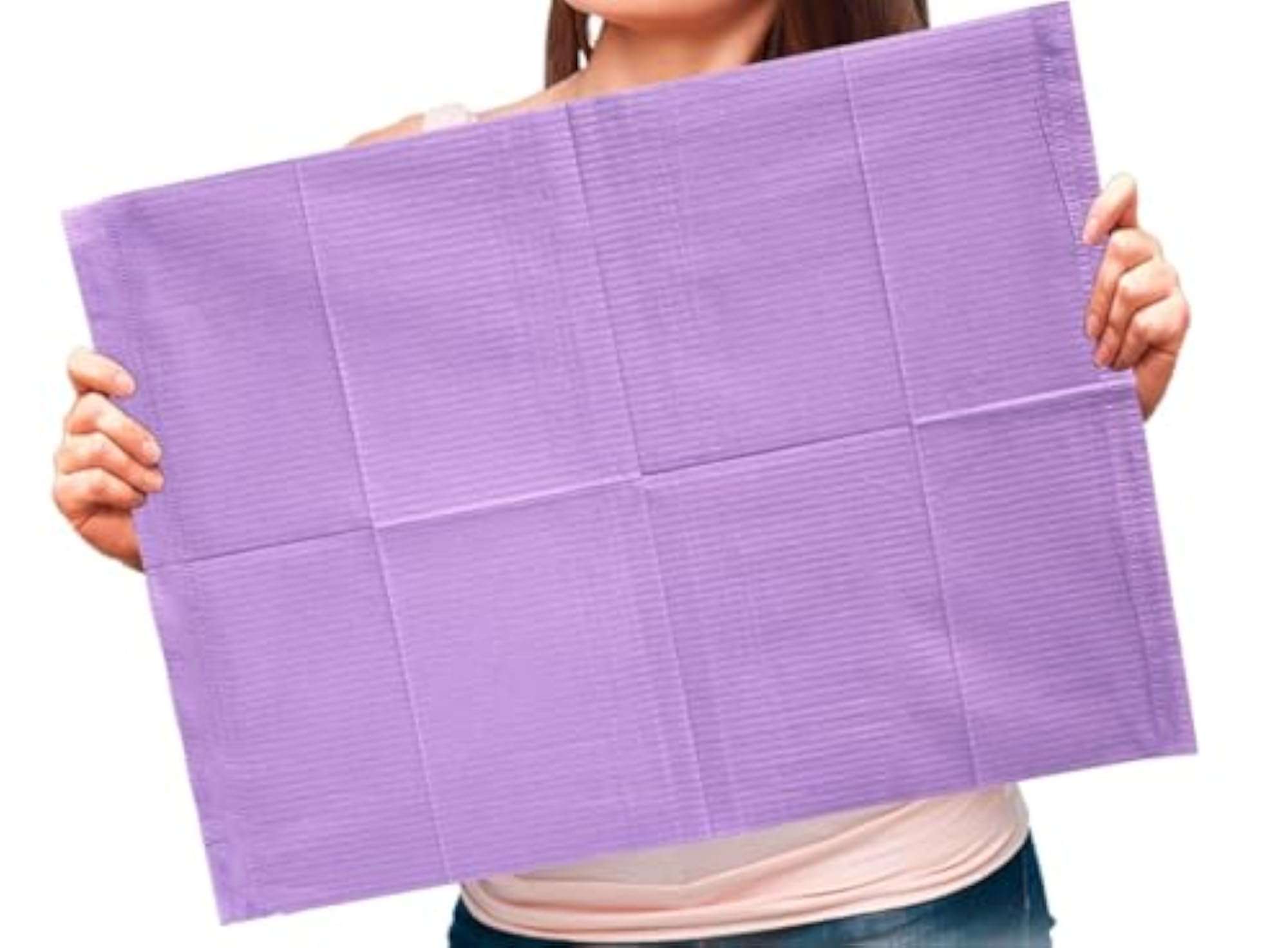 Dental Bibs Disposable Purple Bibs, Pack of 50