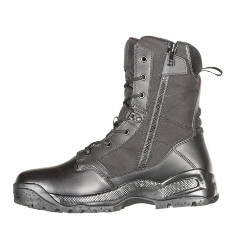 5.11 Tactical Men's Patrol Storm Waterproof Boots, ATAC 2.0 8", Side-Zip, Black, Style 12392ABR3