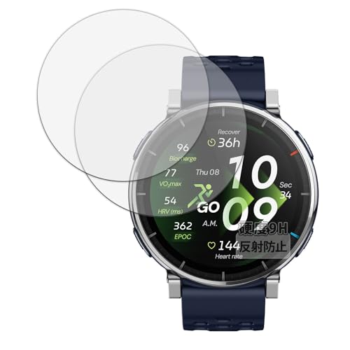 Kayo&Karin �t�B���� Amazfit Active 3 premium (2���Z�b�g) ������ �ی�t�B���� 9H (�����K���X �����̍��d�x) ���˒ጸ ���{��