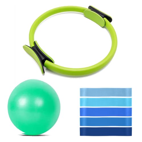 BLGVGKLPNT Kit de Pilates pour la Maison - Ensemble de 7 Anneaux de Pilates - Kit de Pilates - Anneau Circulaire pour Jambes, Bras et Cuisses,Pilate Ring Yoga Ball Resistance Bands (Type 2)