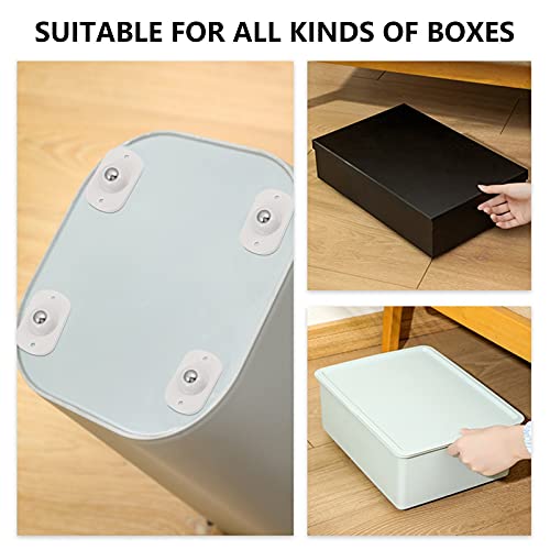 ULTECHNOVO 8Pcs Autoadesivo Rodízios Rodas de Mini Caixa De Armazenamento Móveis Polia Rodas Adesiva