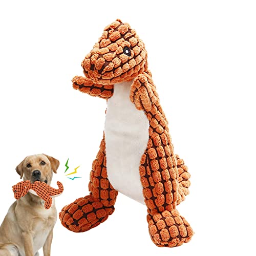 Squeaky Dinossauro Cachorro Brinquedo | Brinquedos interativos para cachorros fofos | Brinquedos par