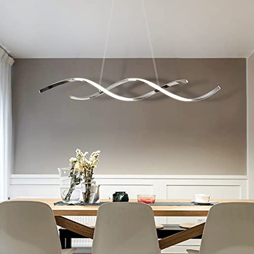 Suspension pour table à manger LED dimmable et réglable en hauteur en métal