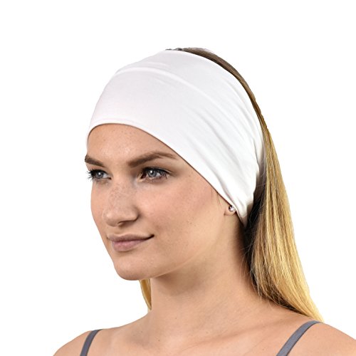 Jasmine Silk Unisex Bamboo Headband Hair Band (Ivory)