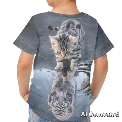Image of Xhuibop Kids T Shirts for Boys Size 3-16 Girls Short Sleeve Sportswear Active Tops