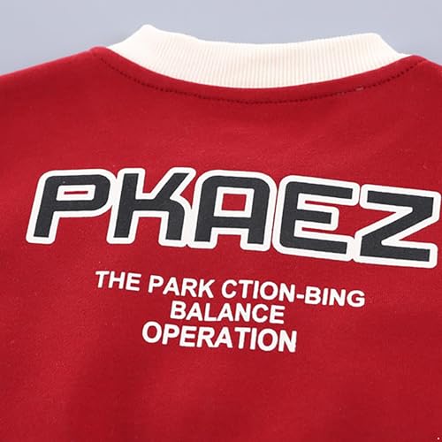 Toddler Boys 3Pcs Clothes Outfits Varsity Jacket Casual School Uniform Coat Sportwear3