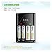 EBL Smart Rapid AA AAA Charger for AA AAA 9V Rechargeable Batteries Ni-MH Ni-CD Rechargeable Batteries