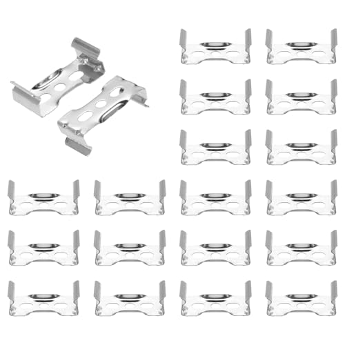 QUARKZMAN T8 Clips Halterung Halterung für Leuchtstoffröhren T8 LED-Lampenhalter Klemmen Leuchtenersatz für LED-Integrierte Beleuchtung, Flachpaket mit 18