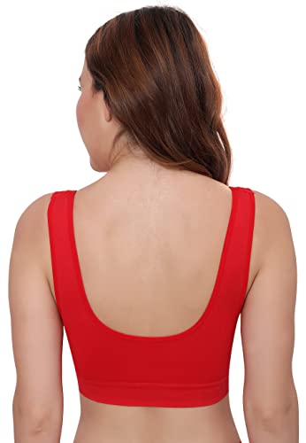 Image of Plumbury Women's Nylon Lightly Padded Wire Free Sports Bra