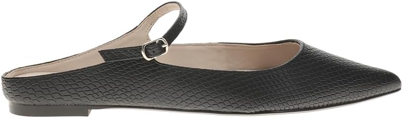 Vida Mule in Black Snake Leather