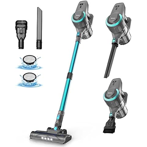 DEVOAC N300 Cordless Vacuum Cleaner, 6 in 1 Lightweight Stick Vacuum, 2200mAh Battery Up to 40mins Runtime, Powerful Handheld Vacuum for Hard Floor Rug Pet Hair Home Dorm Cover