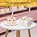 RACETOP 24pcs Cake Boxes with Window, 10x10x5 Inches White Bakery Boxes, Cookie Dessert Boxes, Pastry Box, Square Cardboard Cake Box for Cake, Birthday Party, Donuts, Wedding