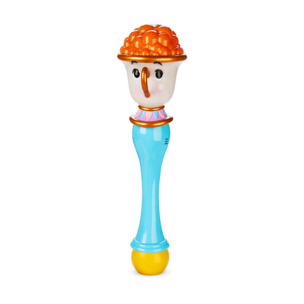 Disney Store Official Chip Light-Up Bubble Wand - Beauty and the Beast Bubble Maker Perfect for Kids & Fans, Authentic Design, Ideal for Outdoor Play & Parties, Durable & Safe for All Ages