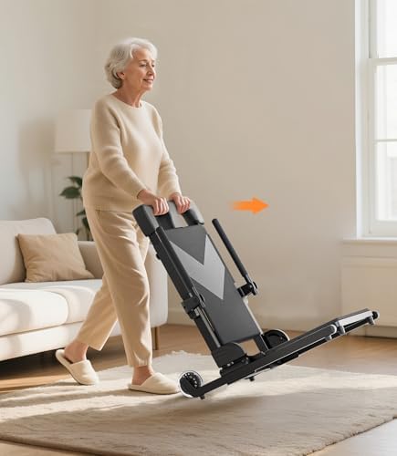 VOCIC Electric Chair Lift with Large Wheels, Ultra-Compact Chair Lift with T-Stabilized Base, Easy Mobility Design for Women & Seniors, Helps Stand from Floor, Supports 350 LBS, AX25