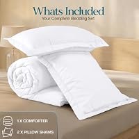 Queen Comforter Set 3 Piece White by Utopia Bedding, Comforters Queen Size, Bedding Comforters Sets, Down Alternative Soft Bed Set, 1 Comforter (88 x 88 inches) 2 Pillow Shams (20 x 26 inches) — image 7