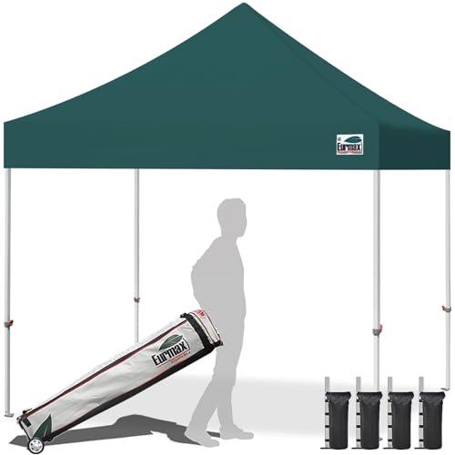 Eurmax 10x10ft Patio Pop-Up Canopy Tent with Accessories