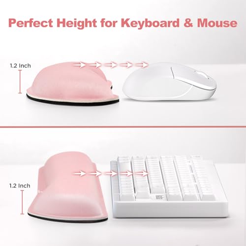 image for Gimars Upgrade Cleanable PU Leather Keyboard Wrist Pillow Rest Pad, En