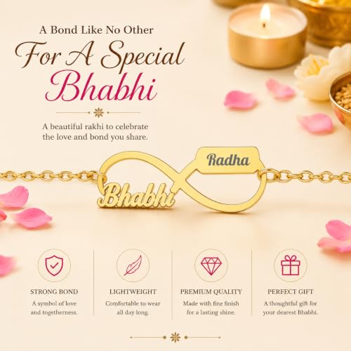 Image of Unisex-Adult Customized Name Rakhi For Brother | Rudraksha Beads, Custom Name Engraving, Adjustable Fit