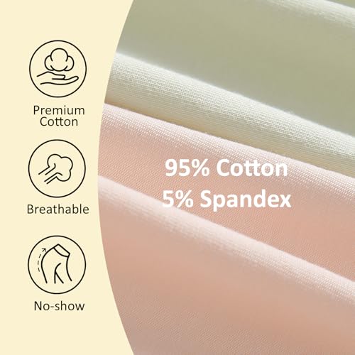 Image of MOSSRIVER Cotton Underwear for Women Hipster Panties Full Coverage Stretch Ladies Briefs Mid Rise Regular & Plus Size