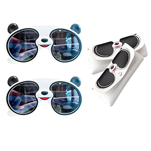 Lunette De Soleil Enfant,Binblin 2PCS Lunette De Soleil Bébé pour Fille Garçon Enfants Ados Verres Résistants Aux Chocs Beaux Designs Cover