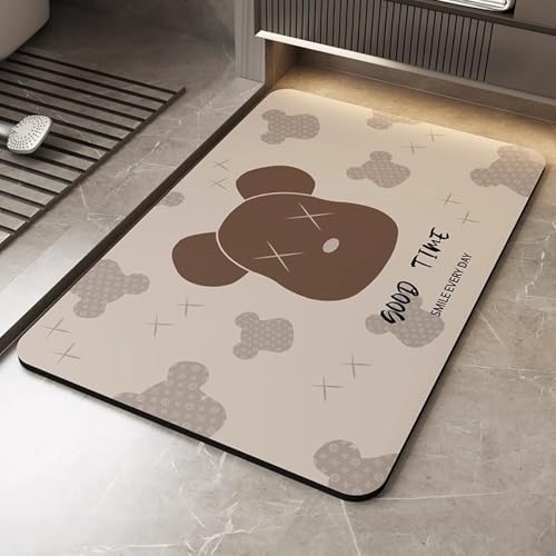 Tapis de bain super absorbant et antidérapant carré facile à nettoyer - 2