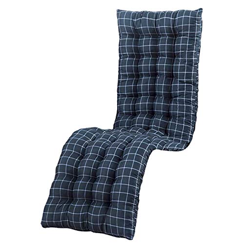 Cojines azules para tumbona – Cojín antideslizante de repuesto para silla de jardín colchón – Relajación de verano 120 x 48 x 8 cm