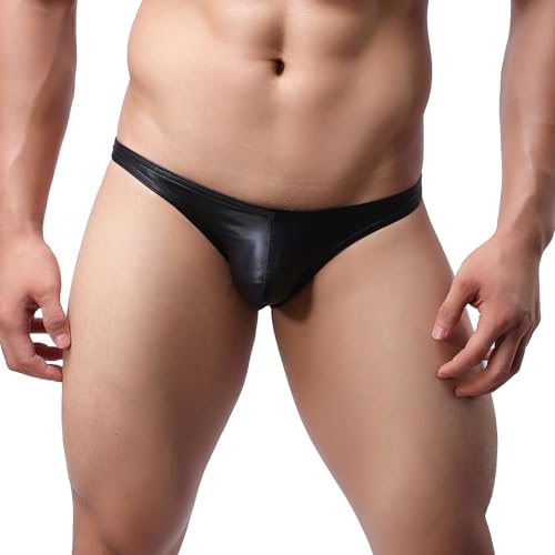 Hombre bóxer slips negros evitan rozaduras lencería bikini strings cómodos pack de 3 2