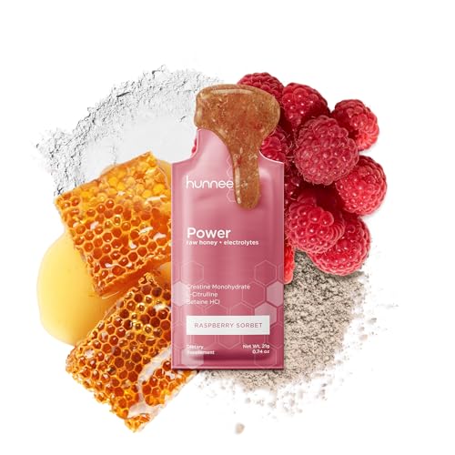 Hunnee H Power Raspberry Organic Honey Energy Gels - Performance