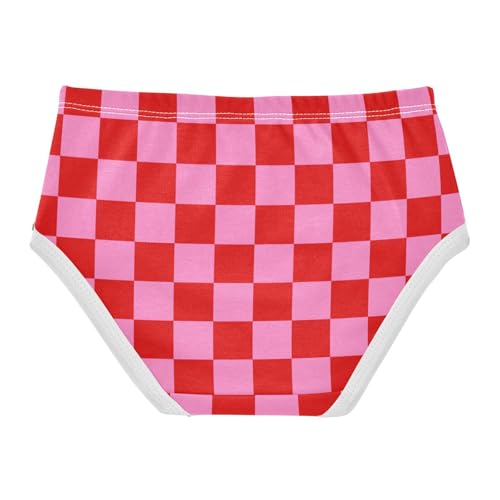 Pink and Red Buffalo Checkered Toddler Girls's Underwear 2T2