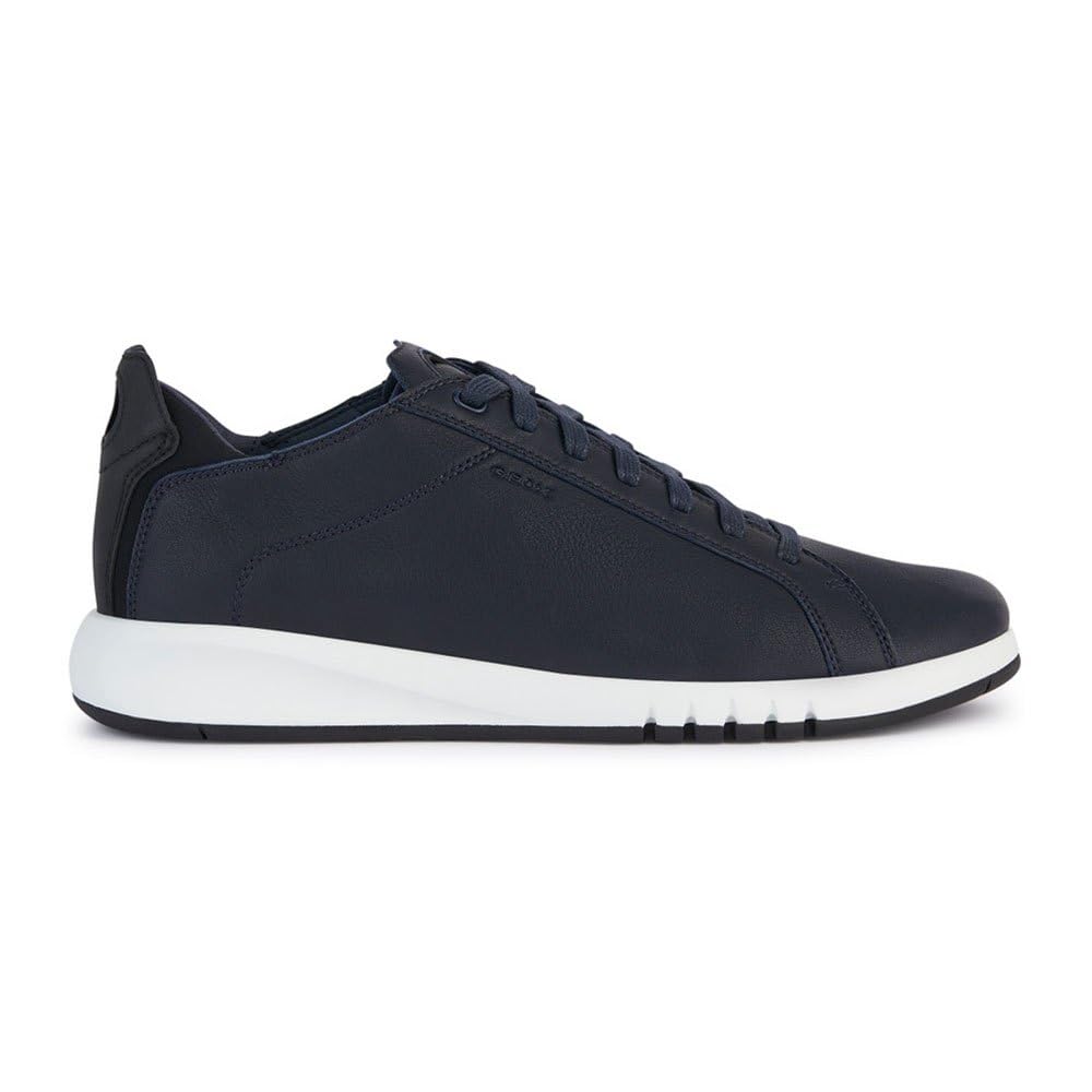 Geox Men U Aerantis A Sneaker, Navy Black, 8 UK