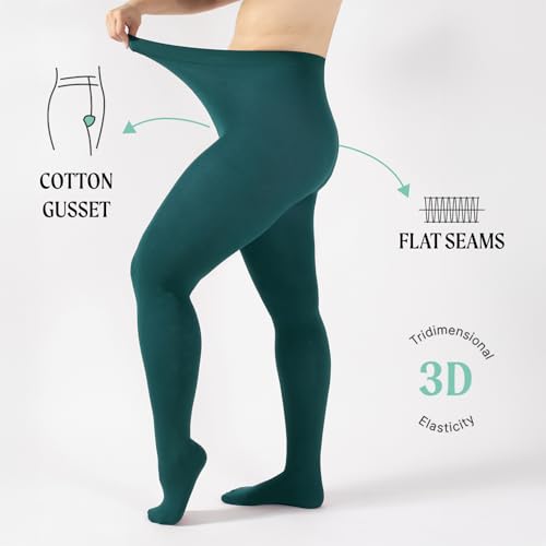 Image of CALZITALY Cashmere Wool Tights - 150 DEN Opaque Fleece Lined Warm - Multi Color Pantyhose for Women, S - 4XL